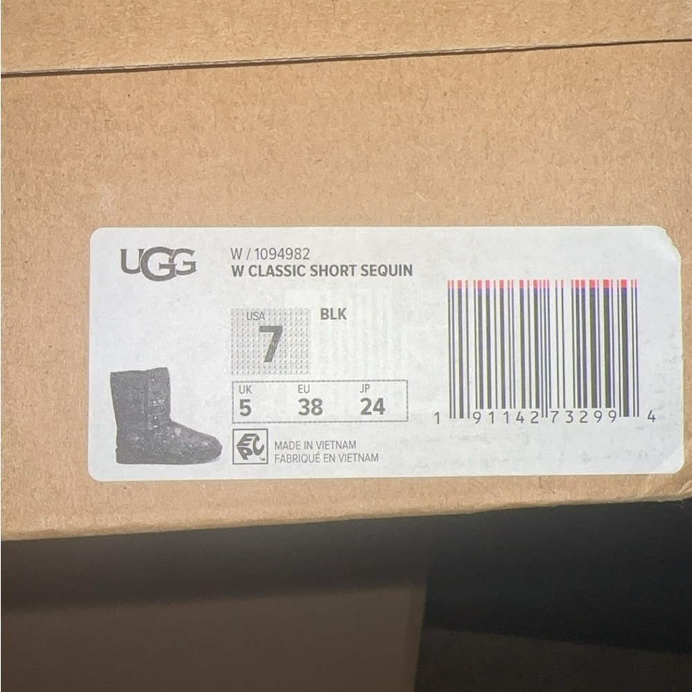 Black sequin Ugg Boots